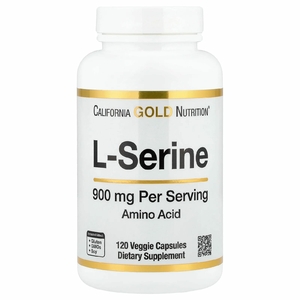 California Gold Nutrition, L-серин, 900 мг, 120 растительных капсул