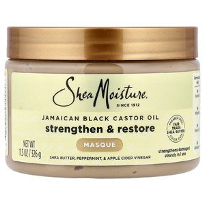 SheaMoisture, ямайское чёрное касторовое масло, укрепляющая и восстанавливающая маска, 326 г (11,5 унции)