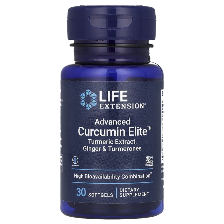 Life Extension, Advanced Curcumin Elite, экстракт куркумы, имбирь и турмероны, 30 капсул