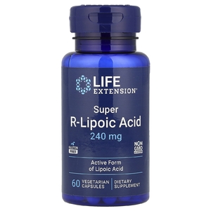Life Extension, супер R-липоевая кислота, 240 мг, 60 вегетарианских капсул