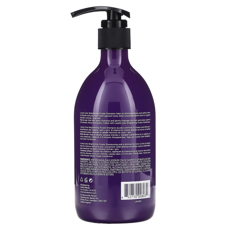 Luseta Beauty, Осветление цвета, фиолетовый шампунь, 16,9 жидких унций (500 мл)