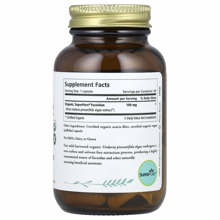 Pure Synergy, SuperPure, фукоидан, 60 капсул