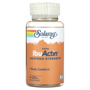 Solaray, Super IbuActin, максимальная эффективность, 60 растительных капсул