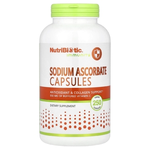 NutriBiotic, аскорбат натрия, 250 веганских капсул