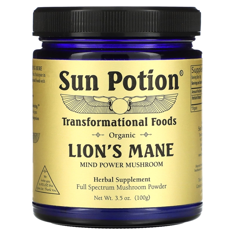 Sun Potion, Органический ежовик гребенчатый, 100 г (3,5 унции)