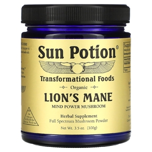 Sun Potion, Органический ежовик гребенчатый, 100 г (3,5 унции)