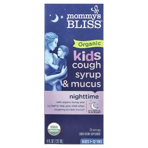 Mommy's Bliss, органический детский сироп от кашля и мокрота, ночной, для детей 1-12 лет, 120 мл (4 жидк. унции)