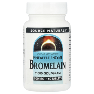 Source Naturals, бромелаин, 2000 единиц растворения желатина/г, 500 мг, 60 таблеток