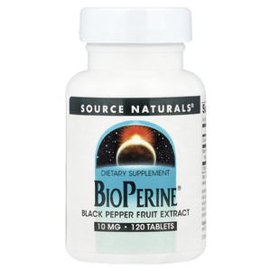 Source Naturals, экстракт черного перца BioPerine®, 10 мг, 120 таблеток