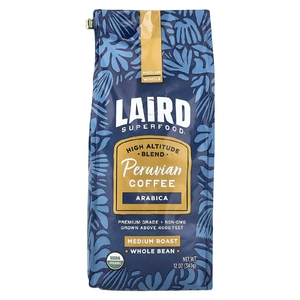 Laird Superfood, перуанский кофе, цельные зерна, средней обжарки, 340 г (12 унций) (Товар снят с продажи) 