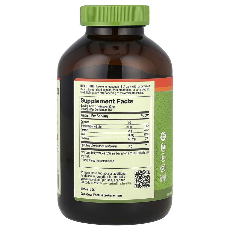 Nutrex Hawaii, Pure Hawaiian Spirulina, порошок, 454 г (16 унций)