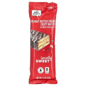 Little Secrets, хрустящие вафли в темном шоколаде, крем с арахисовой пастой, 40 г (1,4 унции)