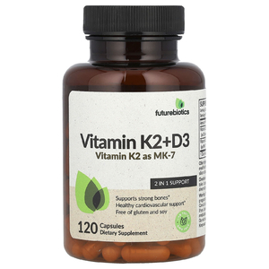 Futurebiotics, витамины K2 + D3 с витамином K2 в виде MK-7, 120 капсул