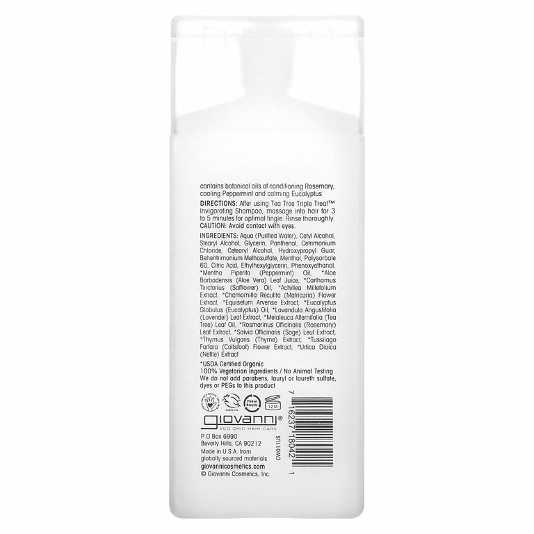 Giovanni, Tea Tree Triple Treat, укрепляющий кондиционер, для всех типов волос, 60 мл (2 жидк. унции)