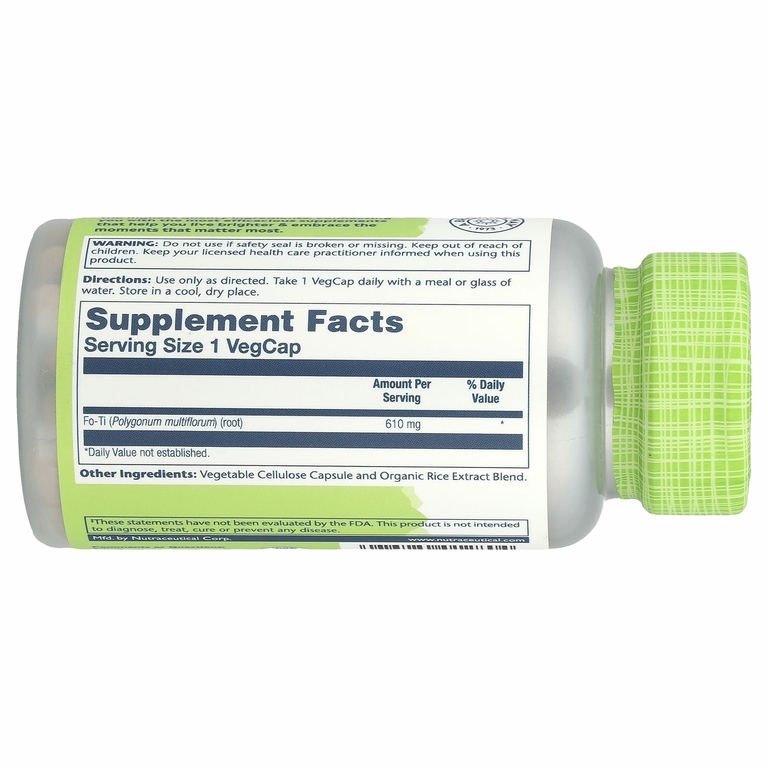 Solaray, True Herbs, Fo-Ti He-Shou-Wu, 610 мг, 100 растительных капсул
